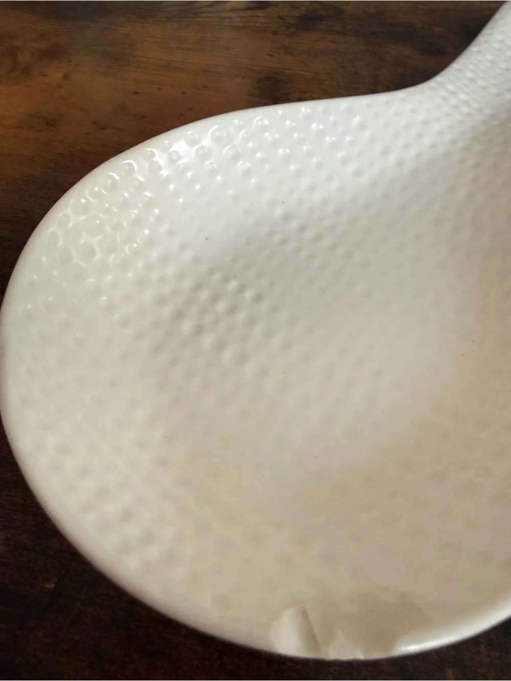 Textured Ceramic Spoon Rest in White - Home Dining bread + butter Cucina